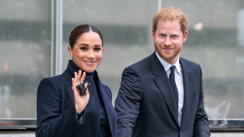 Meghan Markle and Prince Harry smiling