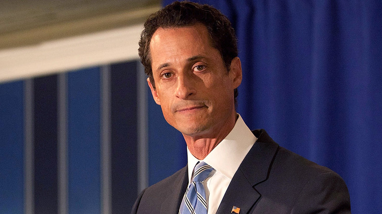 Anthony Weiner closeup in blue suit and tie