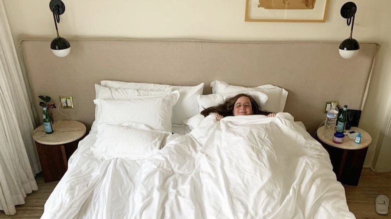 Aidy Bryant in her bed