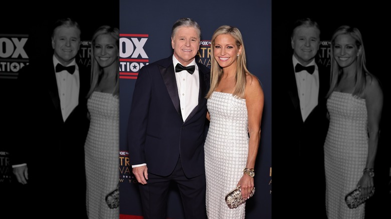 Sean Hannity and Ainsley Earhardt posing together in 2024