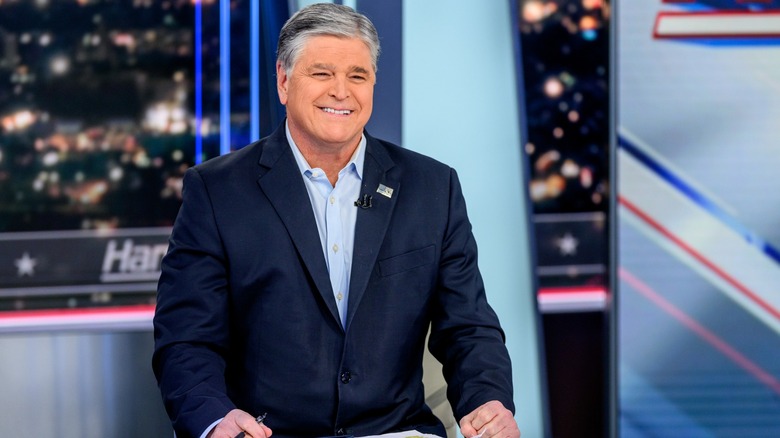 Sean Hannity smiling on Fox News