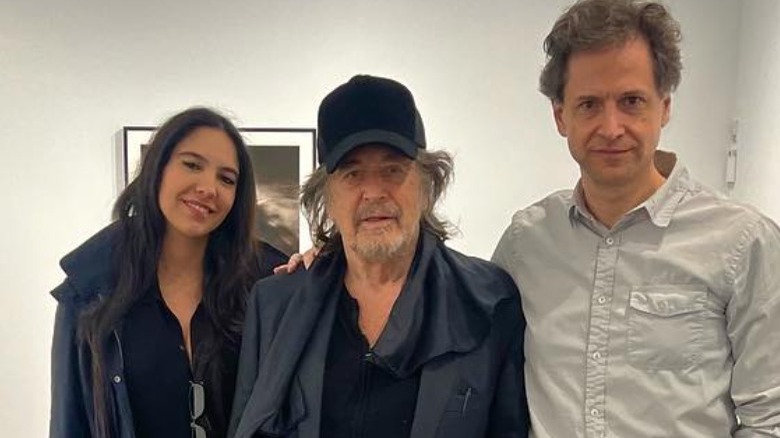 Noor Alfallah, Al Pacino, and friend Bennett Miller