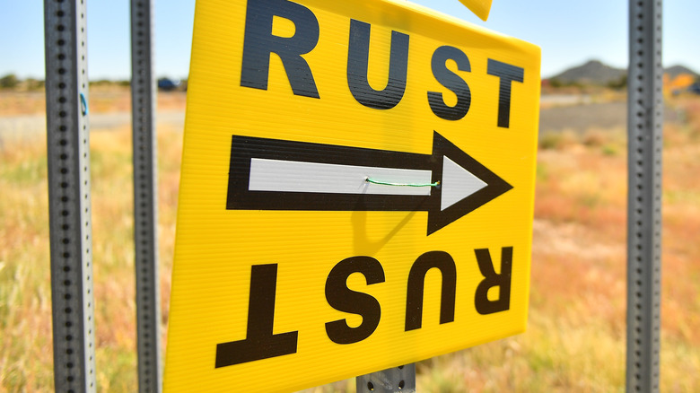 "Rust" movie sign