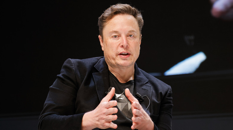 Elon Musk talking at an event