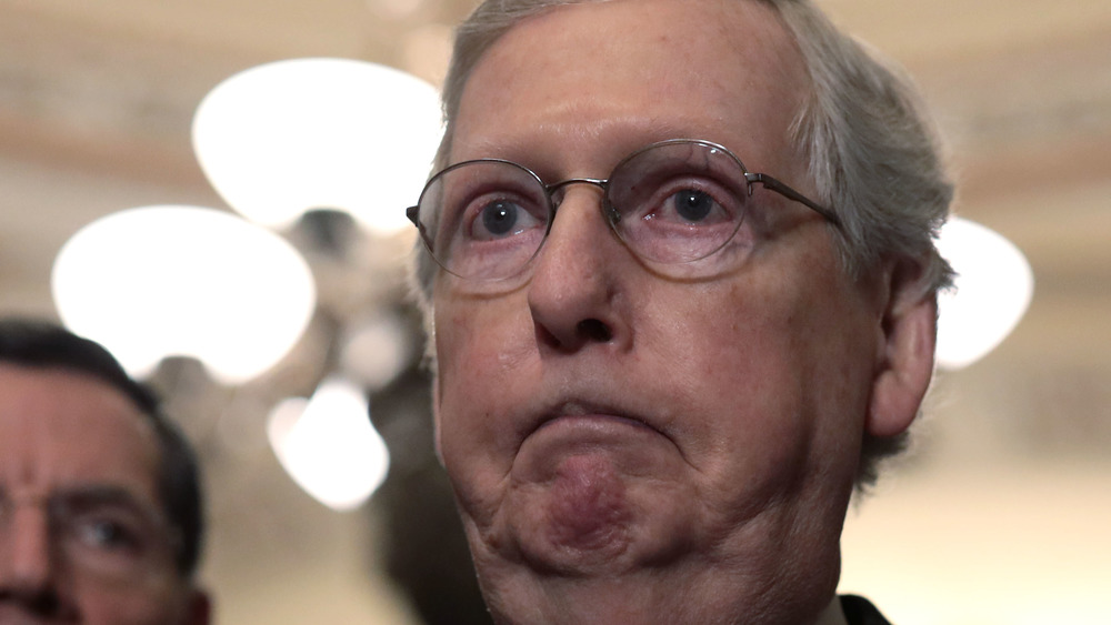 Mitch McConnell frowning