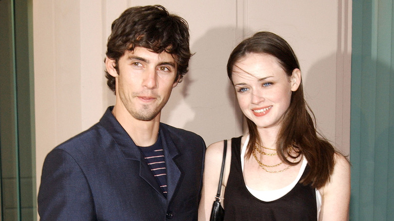 Alexis Bledel and Milo Ventimiglia pose for a photo together. 