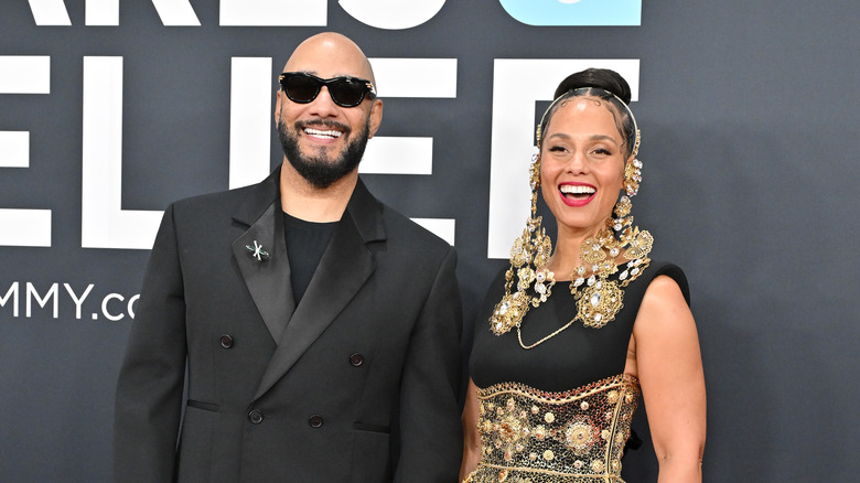 Swizz Beats and Alicia Keys at the 2025 Grammy Awards