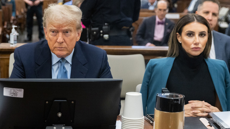 Donald Trump and Alina Habba in court