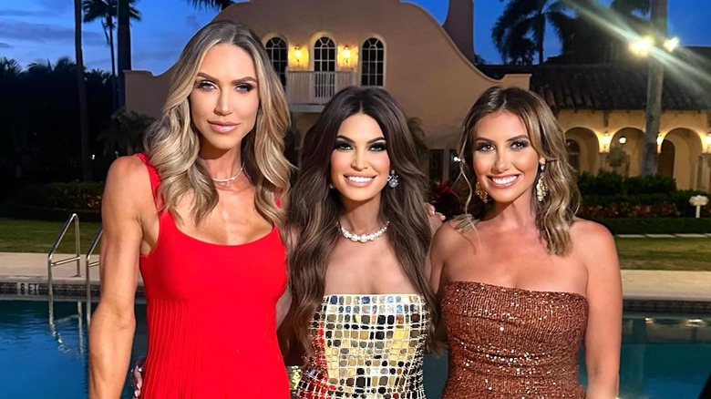 Lara Trump, Kimberly Guilfoyle, and Alina Habba posing