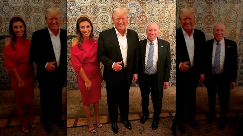 Alina Habba and Donald Trump smiling