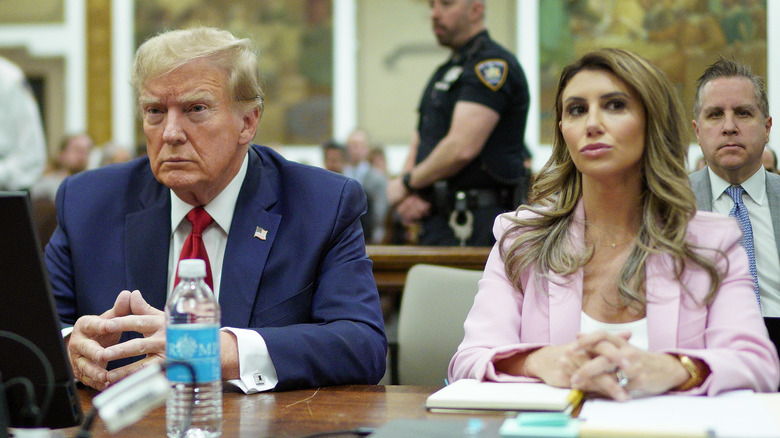 Alina Habba and Donald Trump in court