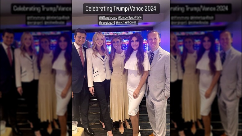 Michael Boulos, Tiffany Trump, Alina Habba, Kimberly Guilfoyle, and Sergio Gor