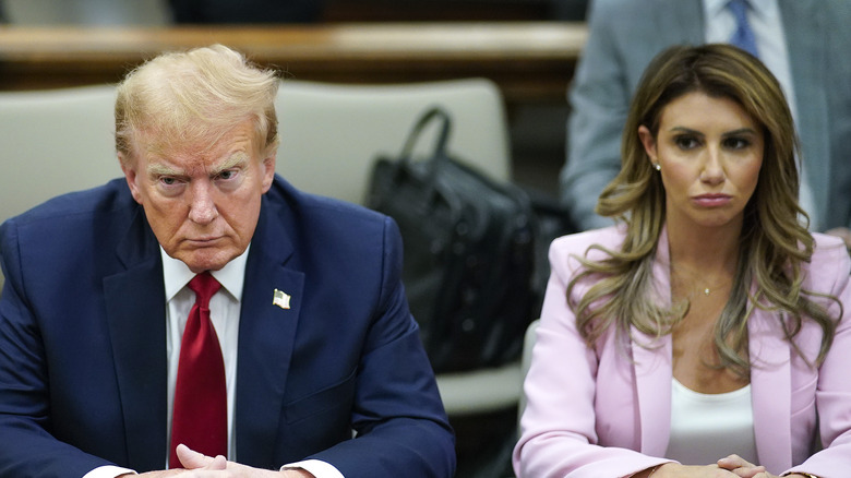 Donald Trump and Alina Habba in court