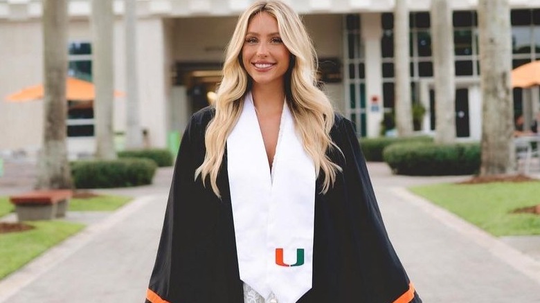 Alix Earle in graduation gown 