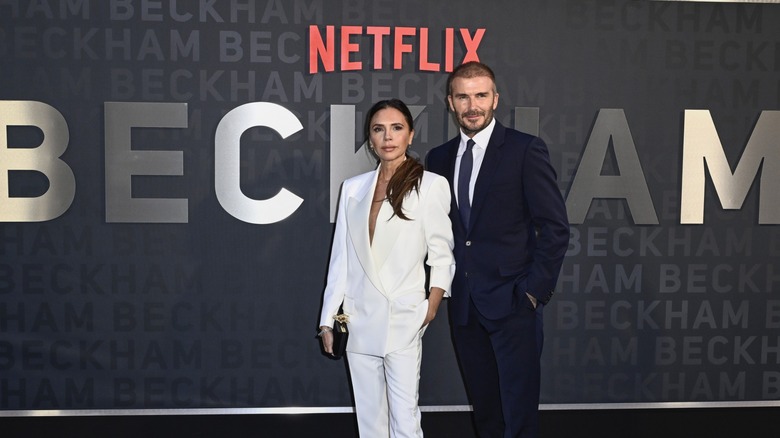 David and Victoria Beckham at premiere