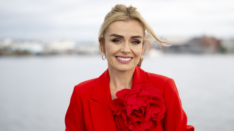 Katherine Jenkins smiling outside