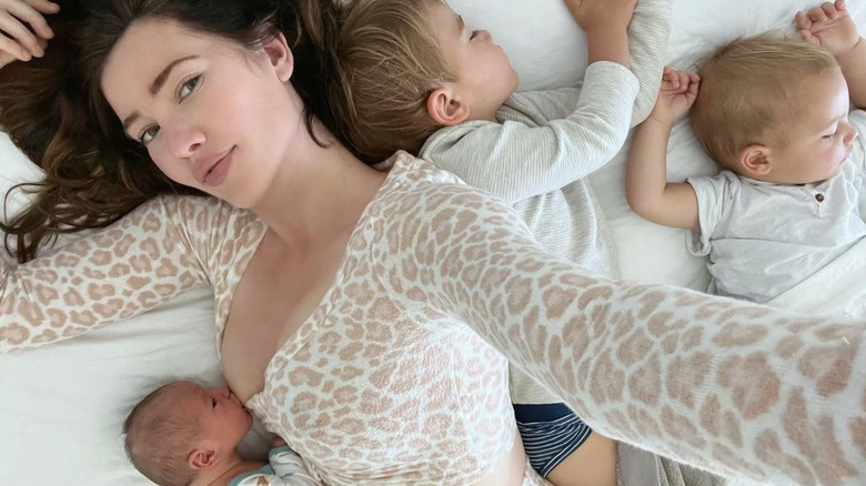 Jacqueline MacInnes Wood with her children