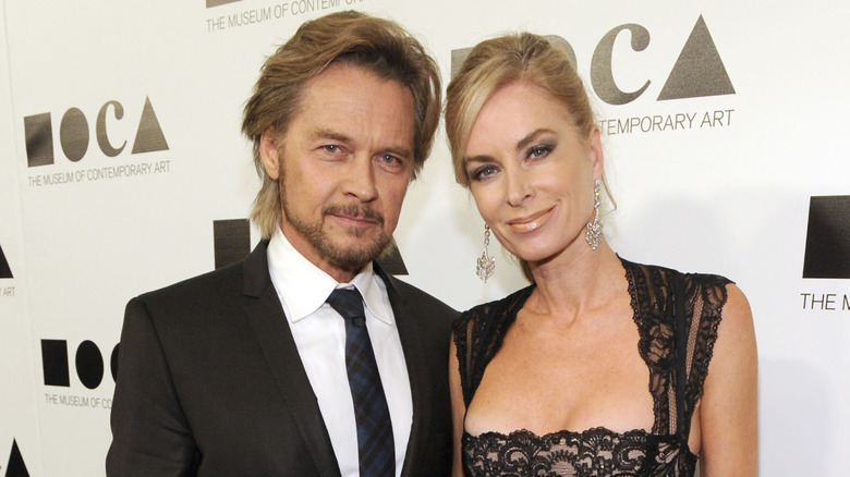 Stephen Nichols and Eileen Davidson posing together