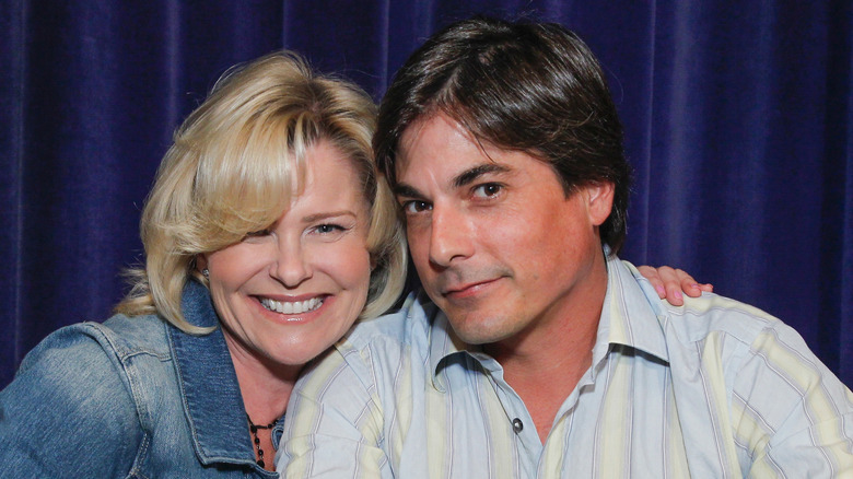 Judi Evans and Bryan Dattilo posing