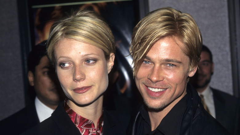 Gwyneth Paltrow Brad Pitt smiling