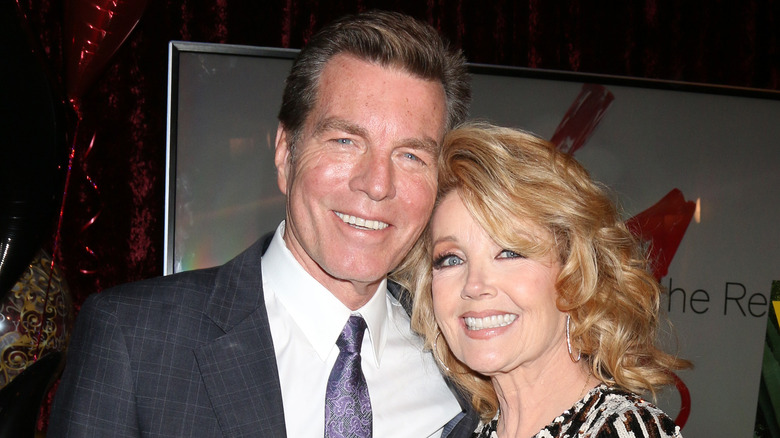 Peter Bergman and Melody Thomas Scott smiling