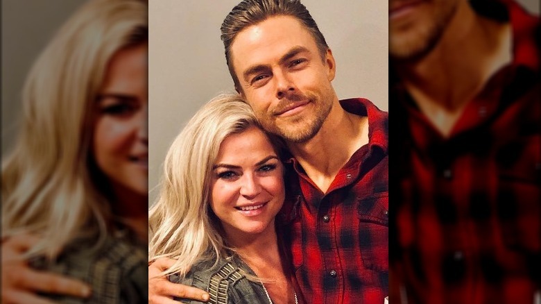 Katherine and Derek Hough smiling