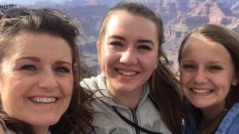 Robyn, Aurora, and Breanna Brown in Grand Canyon