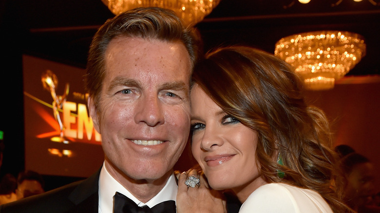 Peter Bergman and Michelle Stafford posing