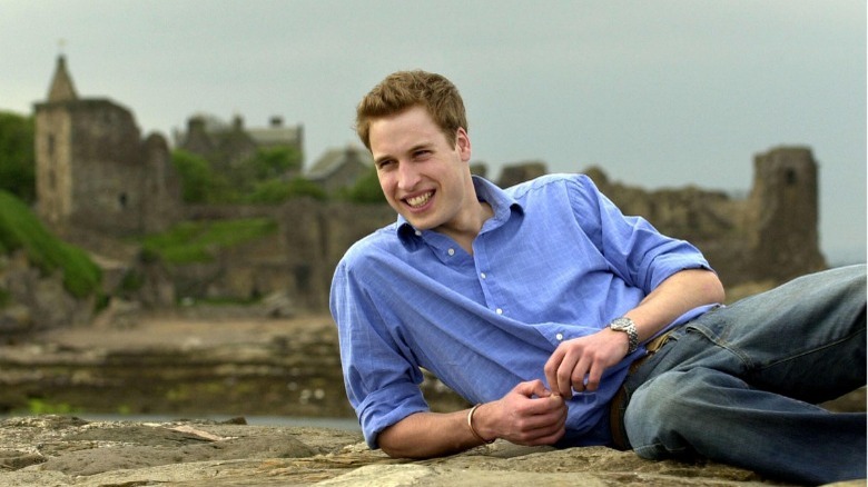 Young Prince William on beach