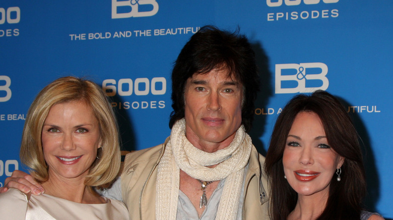 Katherine Kelly Lang, Ronn Moss, and Hunter Tylo smiling