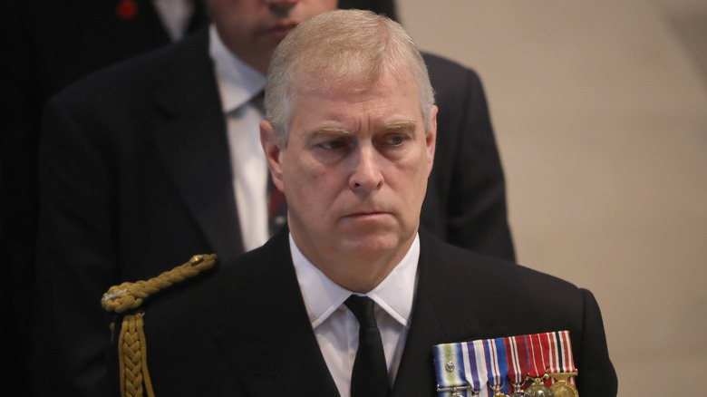 Prince Andrew with military medals