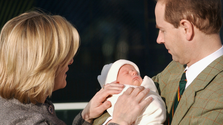 Sophie and Prince Edward with baby Louise