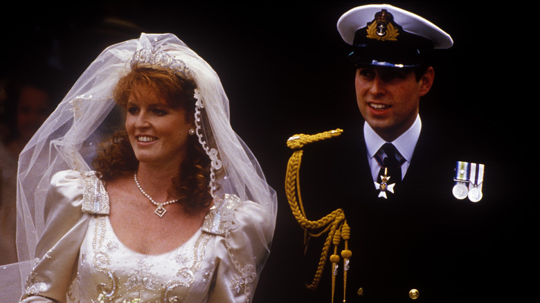 Sarah, Duchess of York and Prince Andrew smiling