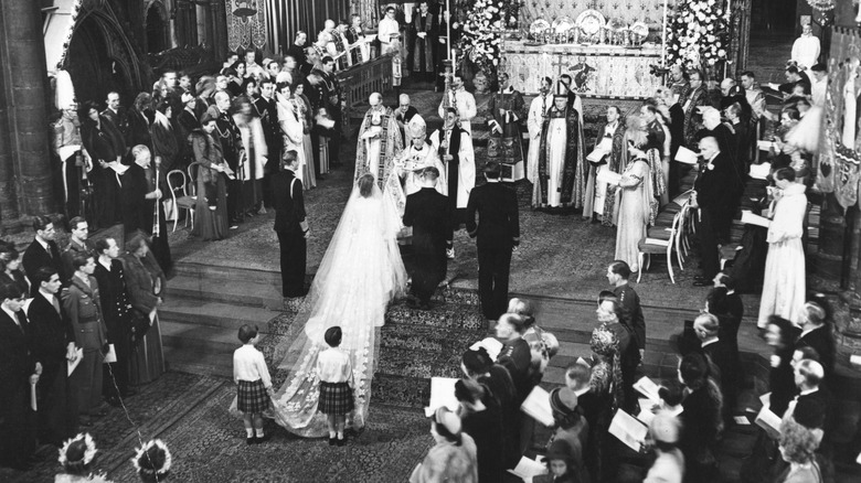 Queen Elizabeth II and Prince Philip at Westminster Abbey