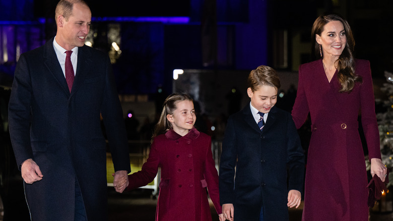 William, Catherine, Charlotte, and George and Christmas