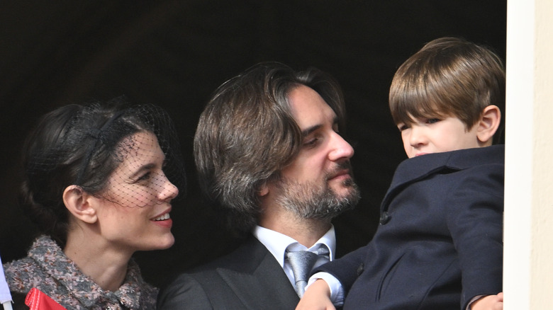 Charlotte Casiraghi, Dimitri Rassam, and Balthazar Rassam Monaco National Day 2022