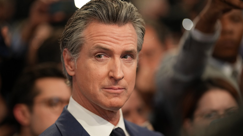 Governor Gavin Newsom at an event in June 2024