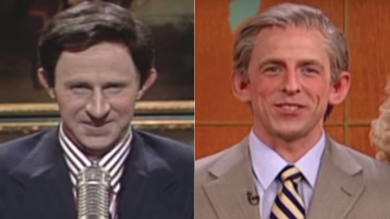 Dana Carvey and Seth Meyers costumed as Prince Charles