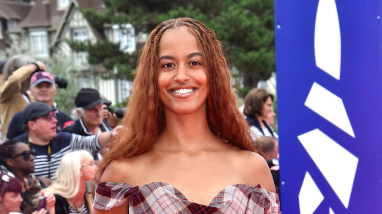 Malia Ann Obama smiling at the opening ceremony for the 50th Deauville American Film Festival on September 06, 2024 in Deauville, France.