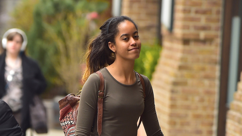 Malia Ann Obama seen walking in Tribeca on March 29, 2017 in New York City.