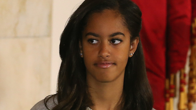 Malia Obama smirking