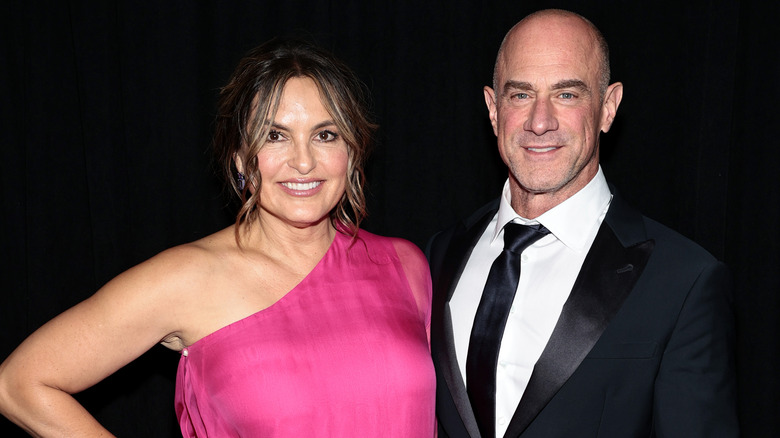 Mariska Hargitay and Chris Meloni posing