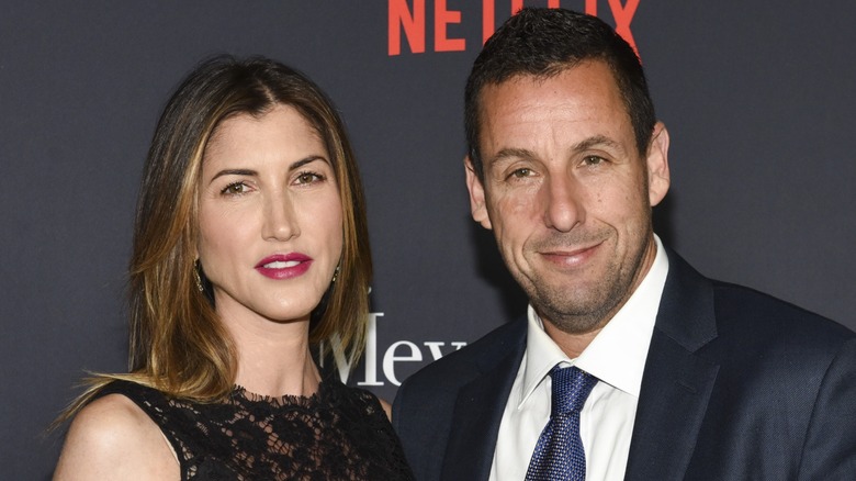 Jackie and Adam Sandler at a Netflix premiere