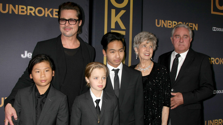 Brad Pitt with family