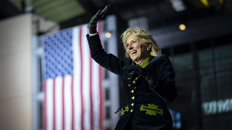 Jill Biden waving