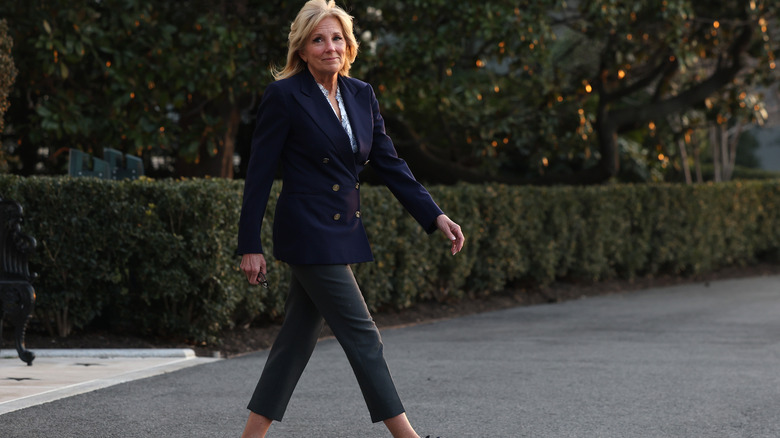 Jill Biden walking down the street