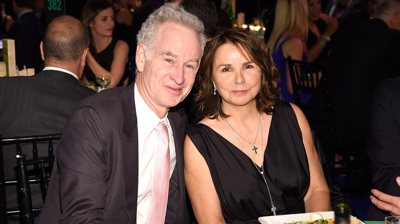 John McEnroe with Patty Smyth at an award show