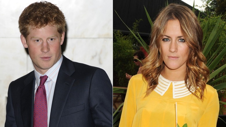 Split image Prince Harry and Caroline Flack