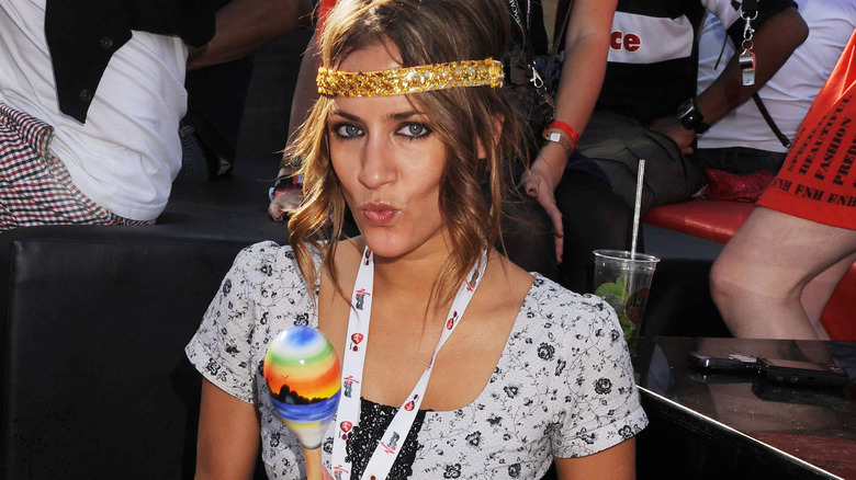 Caroline Flack at a festival