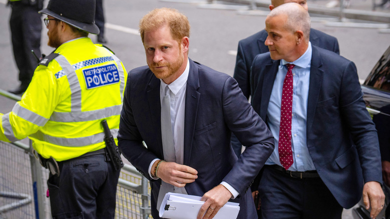 Prince Harry enters court